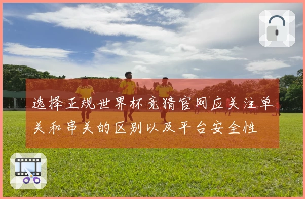 选择正规世界杯竞猜官网应关注单关和串关的区别以及平台安全性